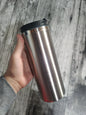 17oz silver flip top lip tumbler