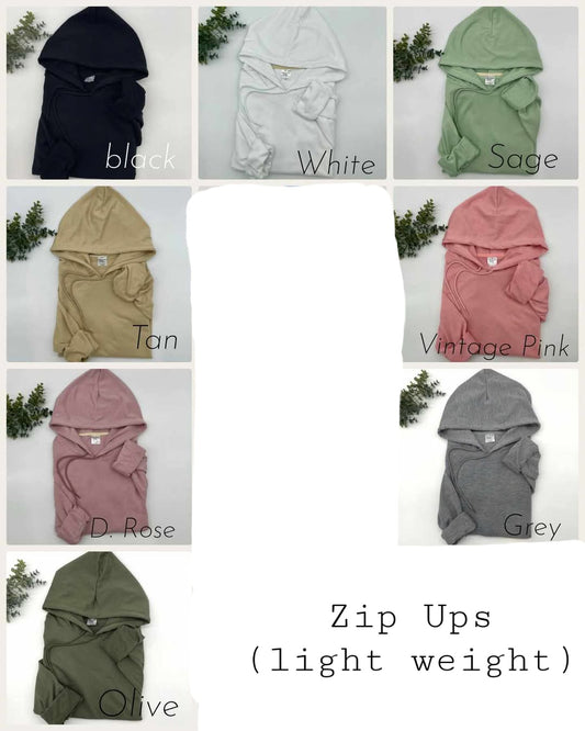 Zip Up(light weight poly)