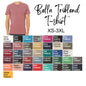 Bella & Canvas Tshirt Colour Chart