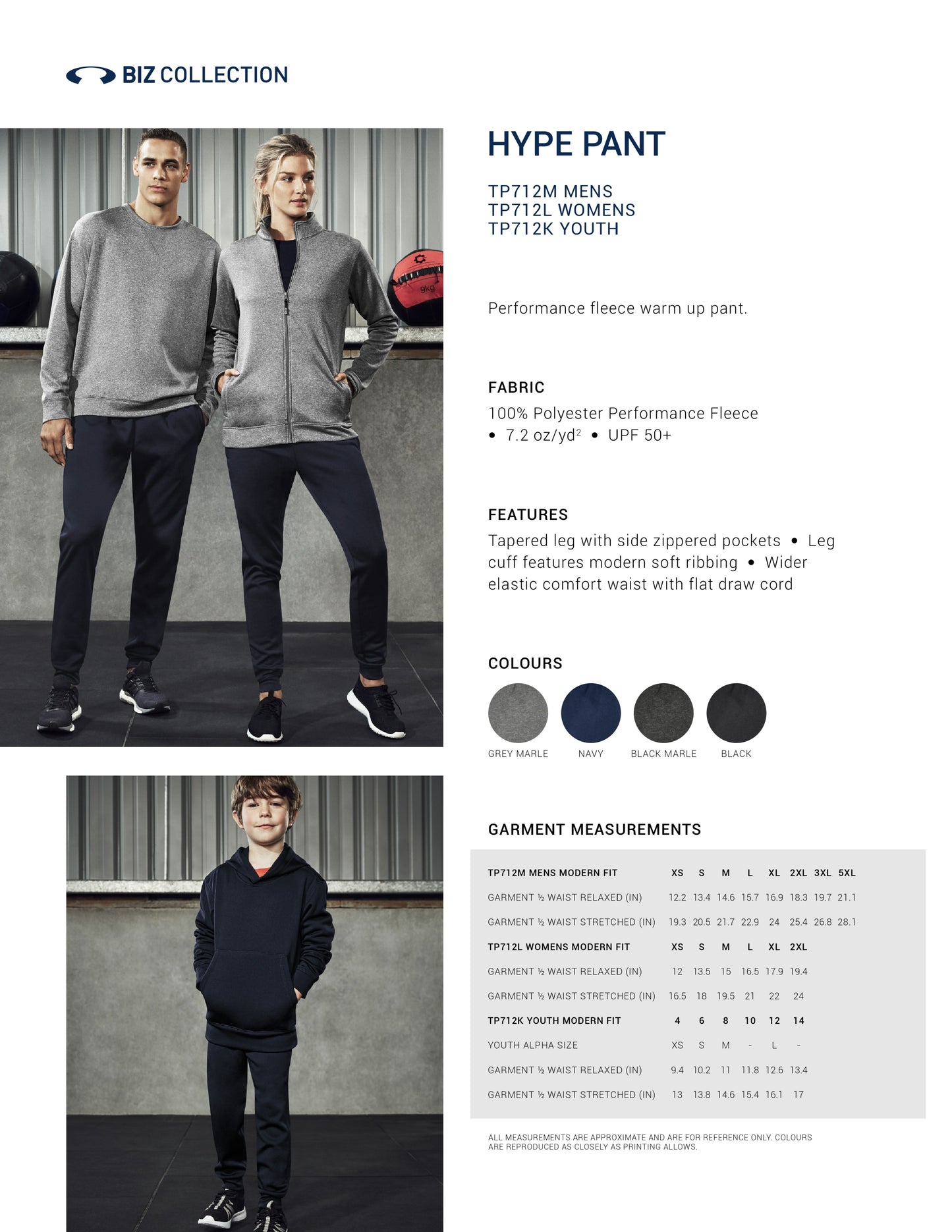 Hype Joggers Colour Chart (BC)