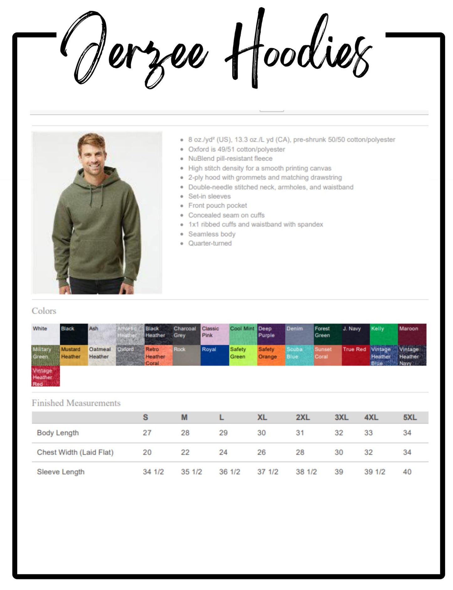 Jerzee Hoodie- Adult