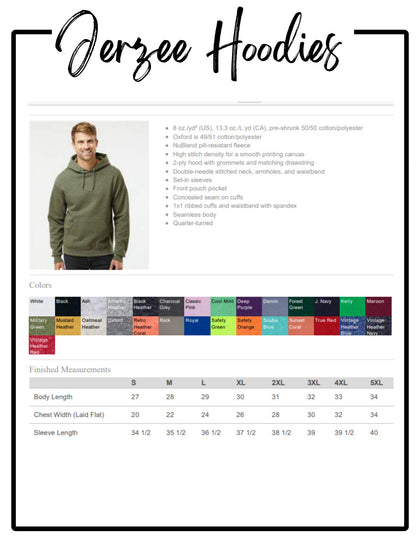 Jerzee Hoodie- Adult