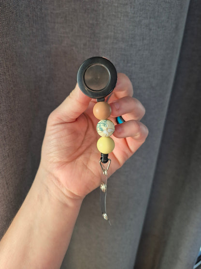Beaded Badge Reel