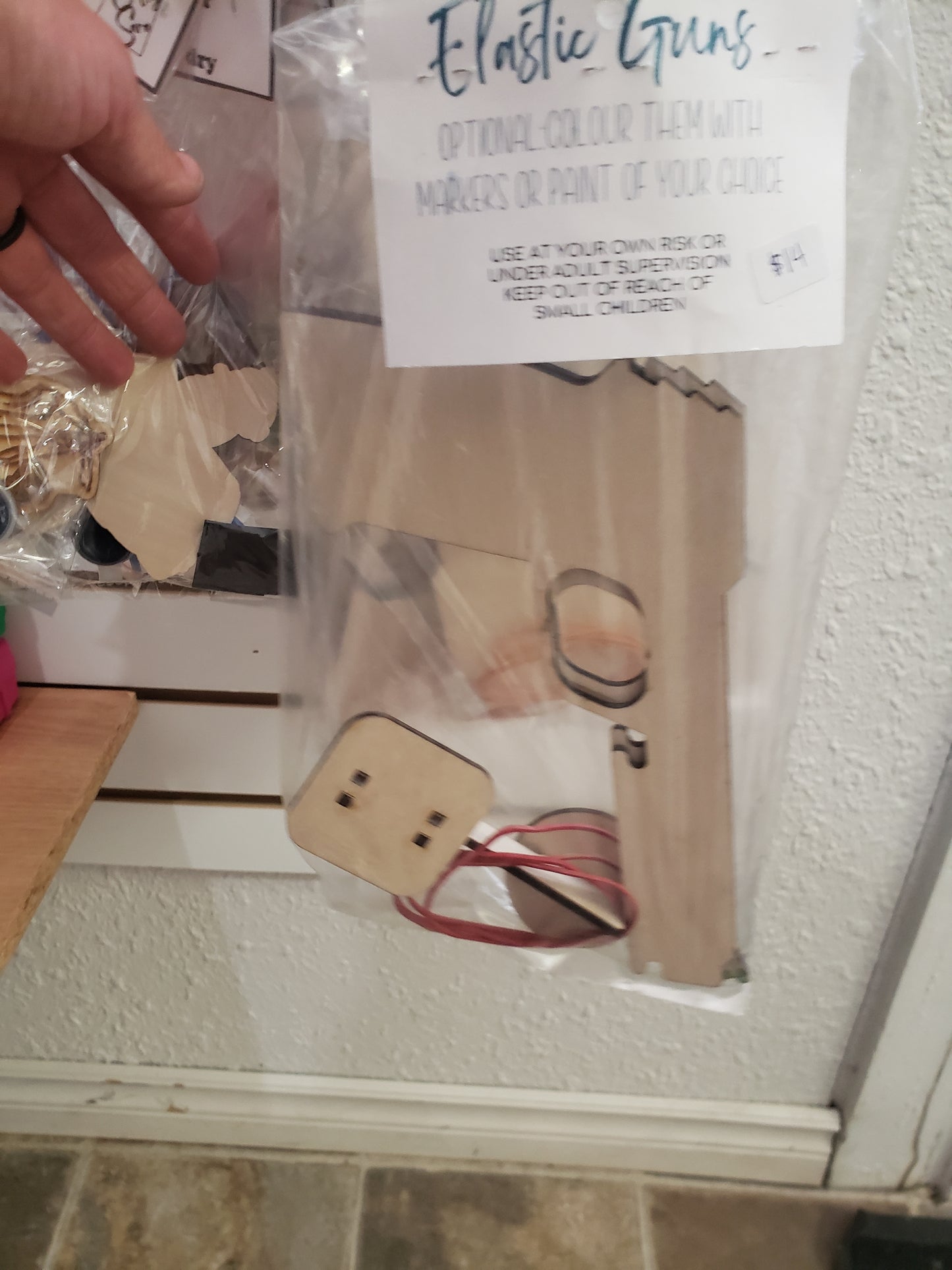 Wooden Elastic Gun Toy