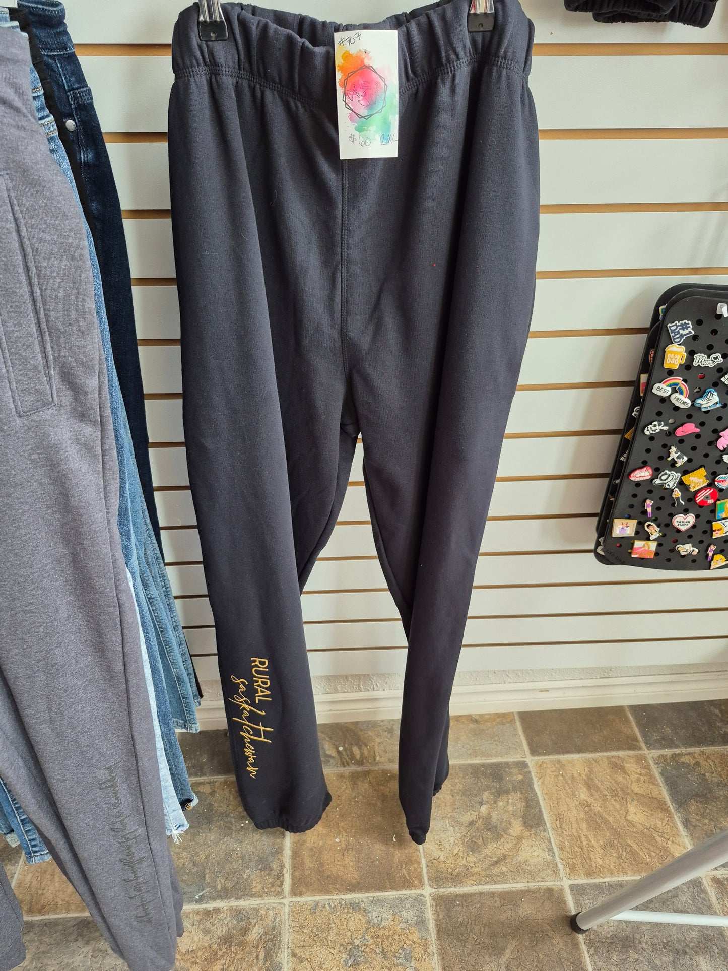 707- 2XL BLACK SWEATPANTS" RURAL SK"
