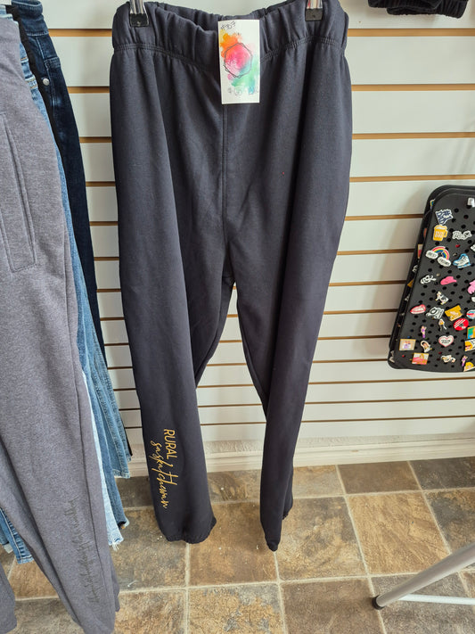 707- 2XL BLACK SWEATPANTS" RURAL SK"