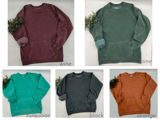 Crewneck with pocket-adult