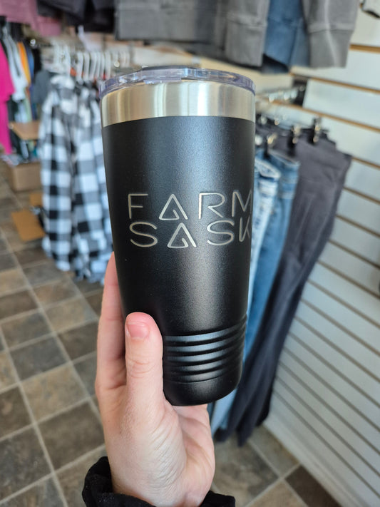 202- BLACK"FARM SASK" 20oz TUMBLER