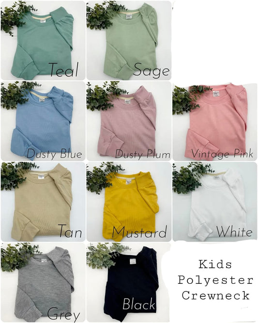 Polyester Crewnecks-youth